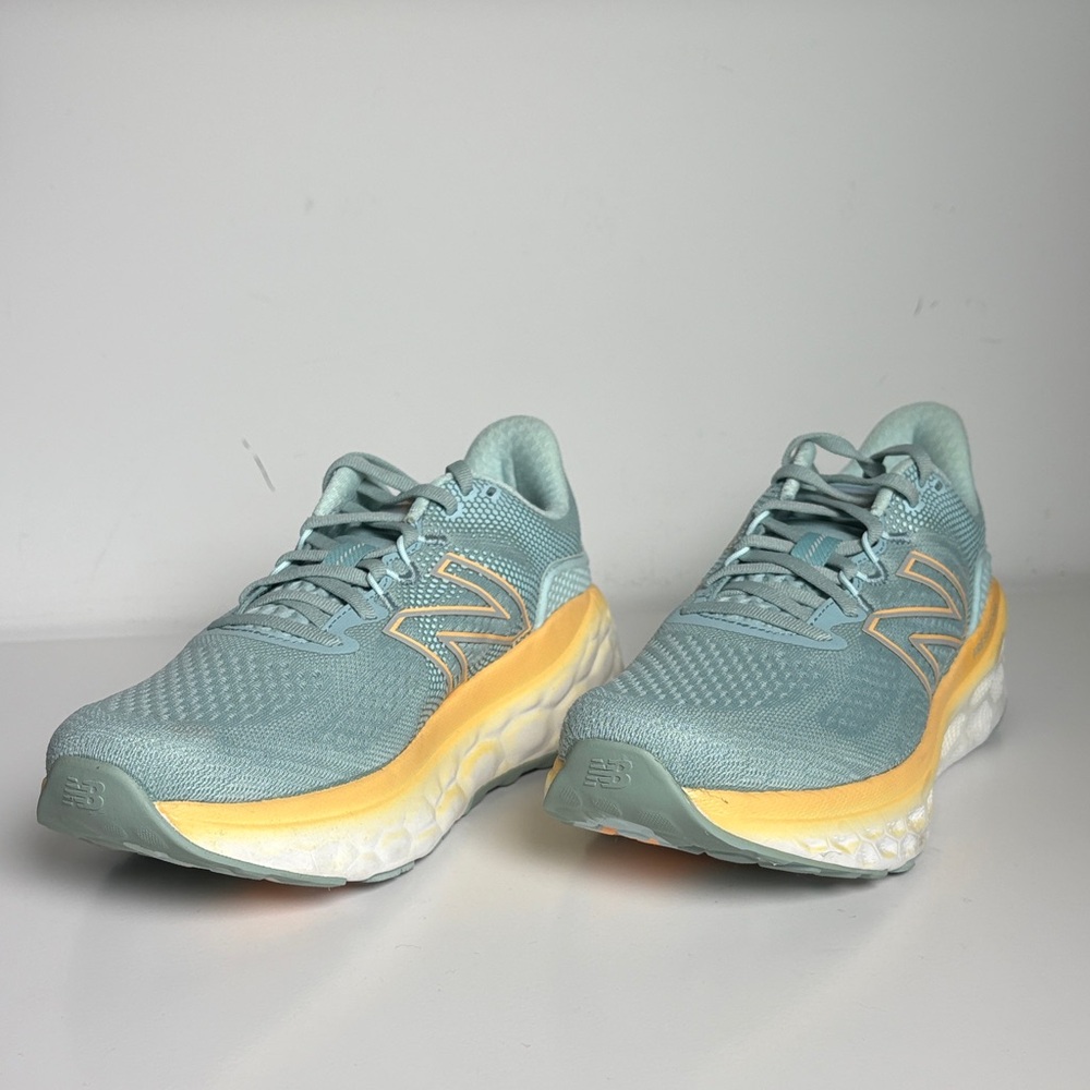 New Balance Fresh Foam More Women's Teal and Yellow Athletic Shoes